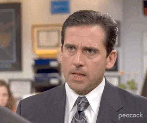 Michael Scott looking angry
